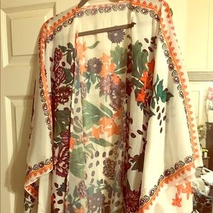 ONE SIZE Flowy Boho Kimono NWOT
